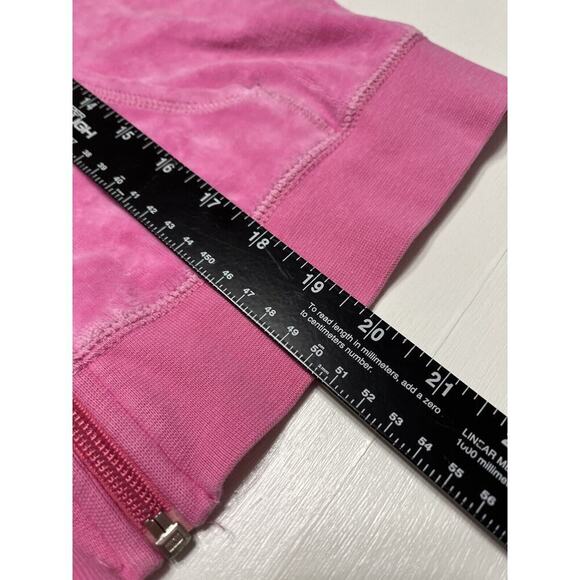 Lilly Pulitzer Pink Hoodie‎ Velour Hoodie Sweatshirt Full Zip Size Small EUC - Picture 8 of 9